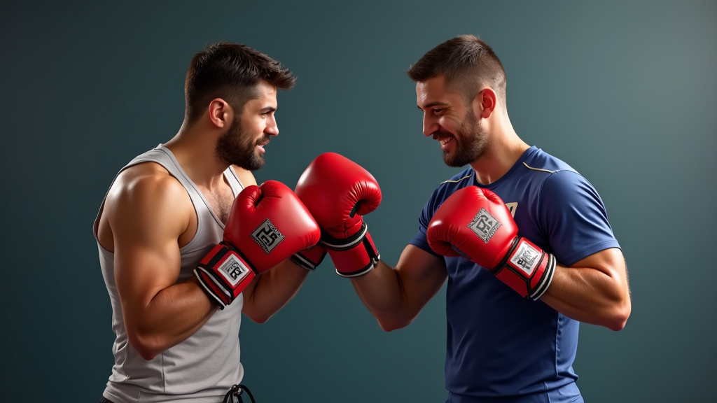 Ryan Garcia en train de travailler les coups avec son entraîneur sur les gants