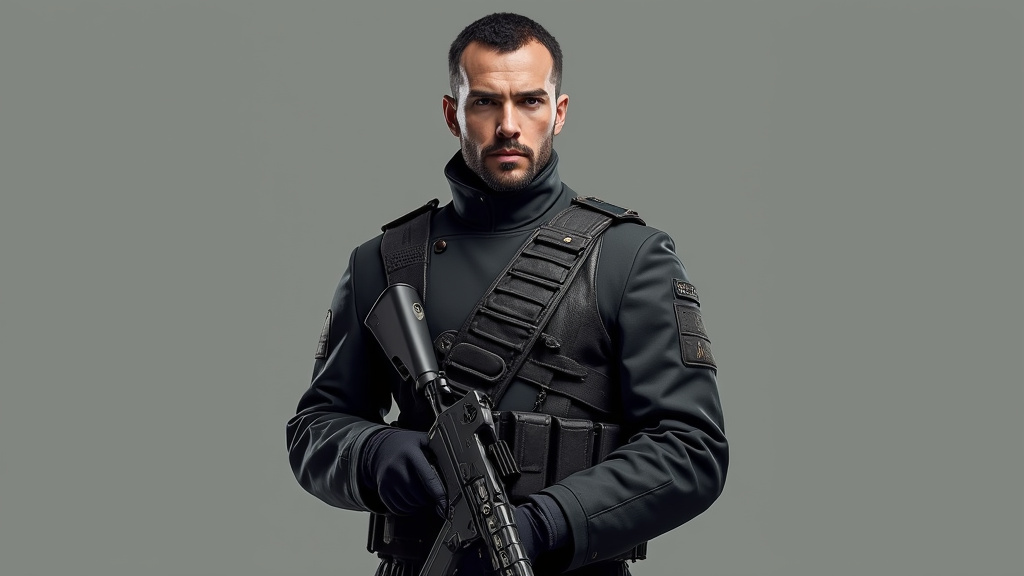 Portrait officiel de Khamzat Chimaev en tenue de combat