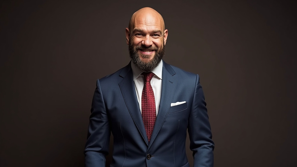 Tyson Fury annonçant sa retraite lors d'une conférence de presse en janvier 2025