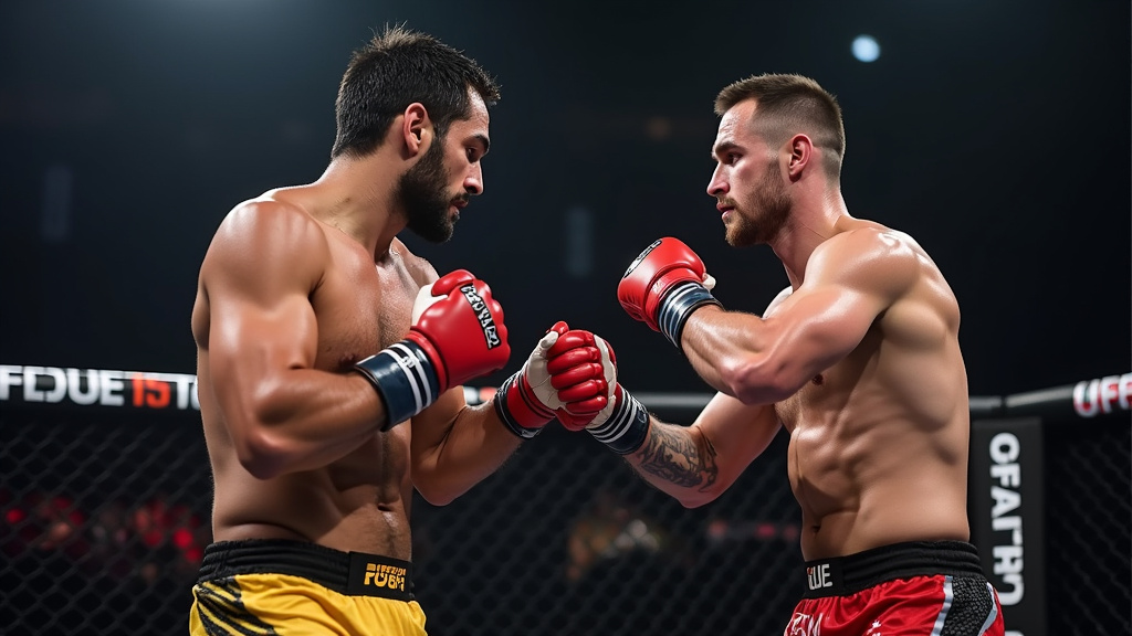 Affrontement entre Alex Pereira et Magomed Ankalaev lors du main event de l'UFC 313