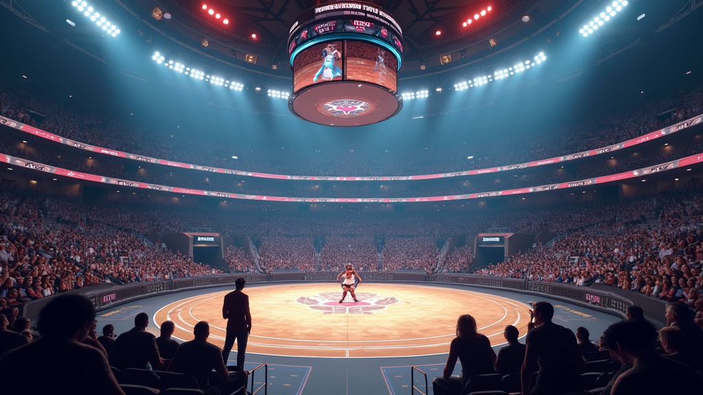 Intérieur de la Kingdom Arena pleine pour le combat Usyk contre Fury 2