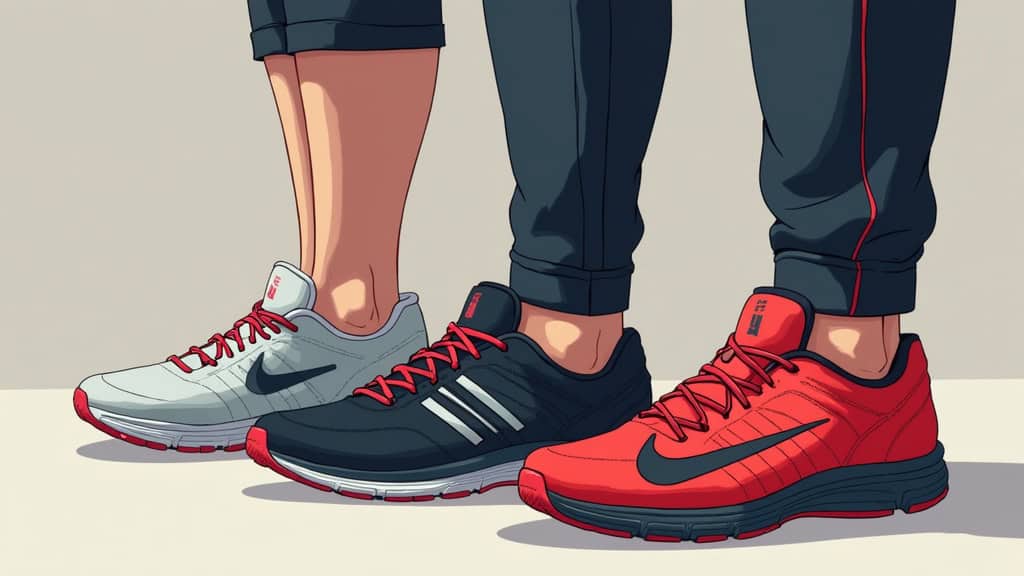 Affichage de différentes marques de chaussures de kung fu : Kwon, Wushuguan, DragonSports