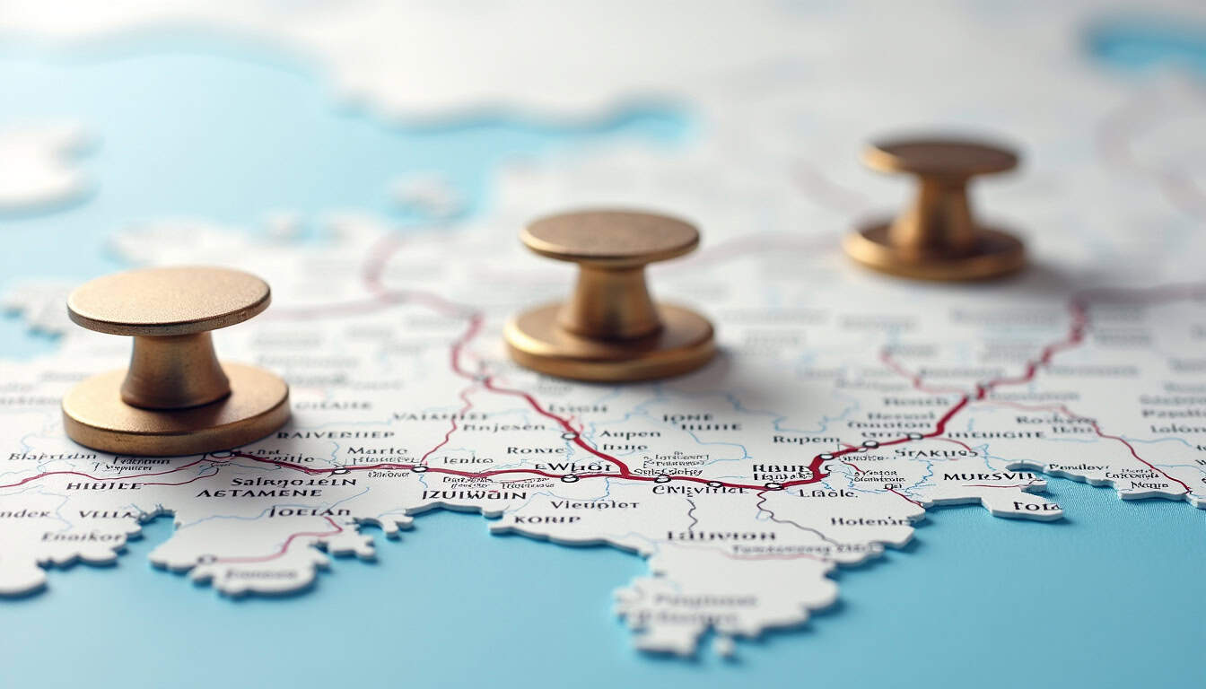 Carte du parcours du Trophée Jules Verne avec les trois caps : Bonne Espérance, Leeuwin et Horn