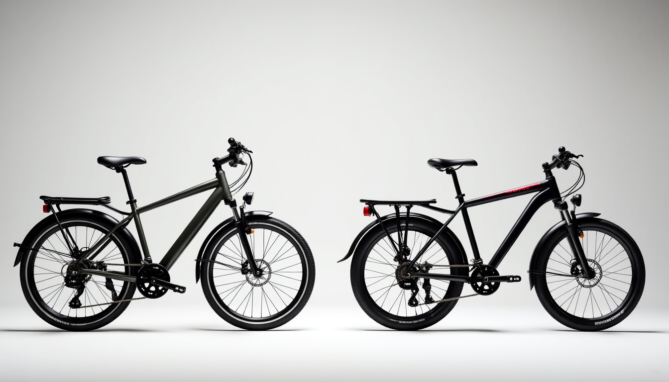 Comparaison visuelle entre un vélo 26 pouces et un vélo 29 pouces côte à côte