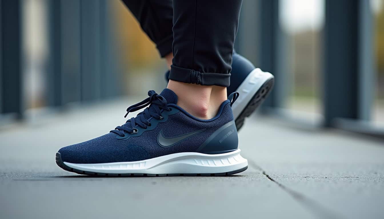 Conseiller sportif en train d’aider un client à choisir des chaussures de running à Rennes