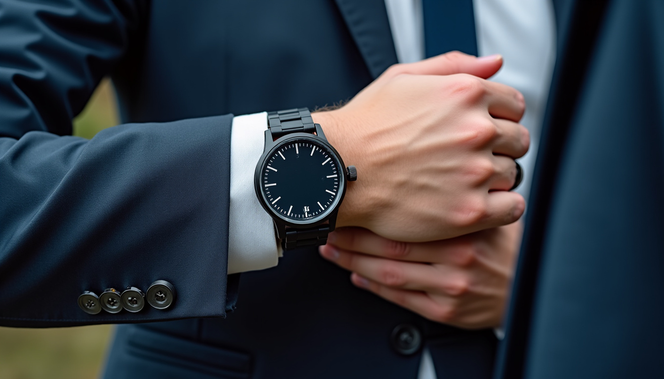 Coureur consultant sa montre connectée pour vérifier son allure en cours de course