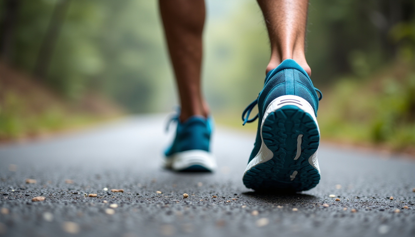 Coureur en train de courir en montagne avec des Hoka Speedgoat 5 aux pieds