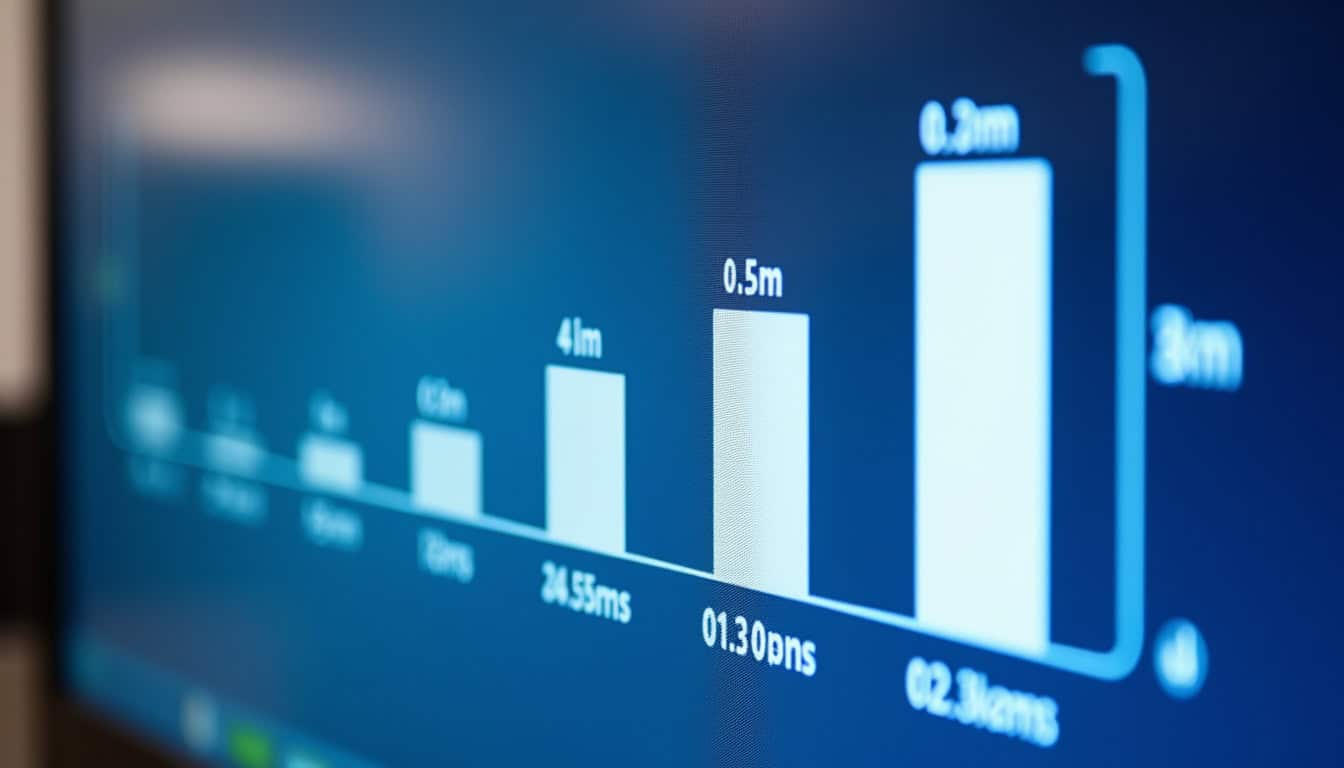 Tableau affiché sur un écran montrant la conversion pas en km selon la taille