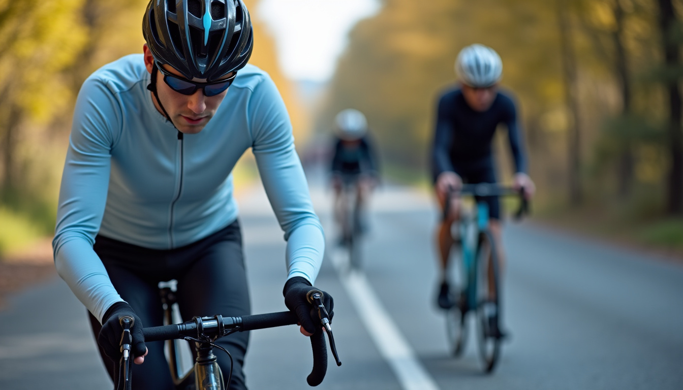 Technicien mesurant un parcours de semi-marathon à vélo avec un compteur Jones