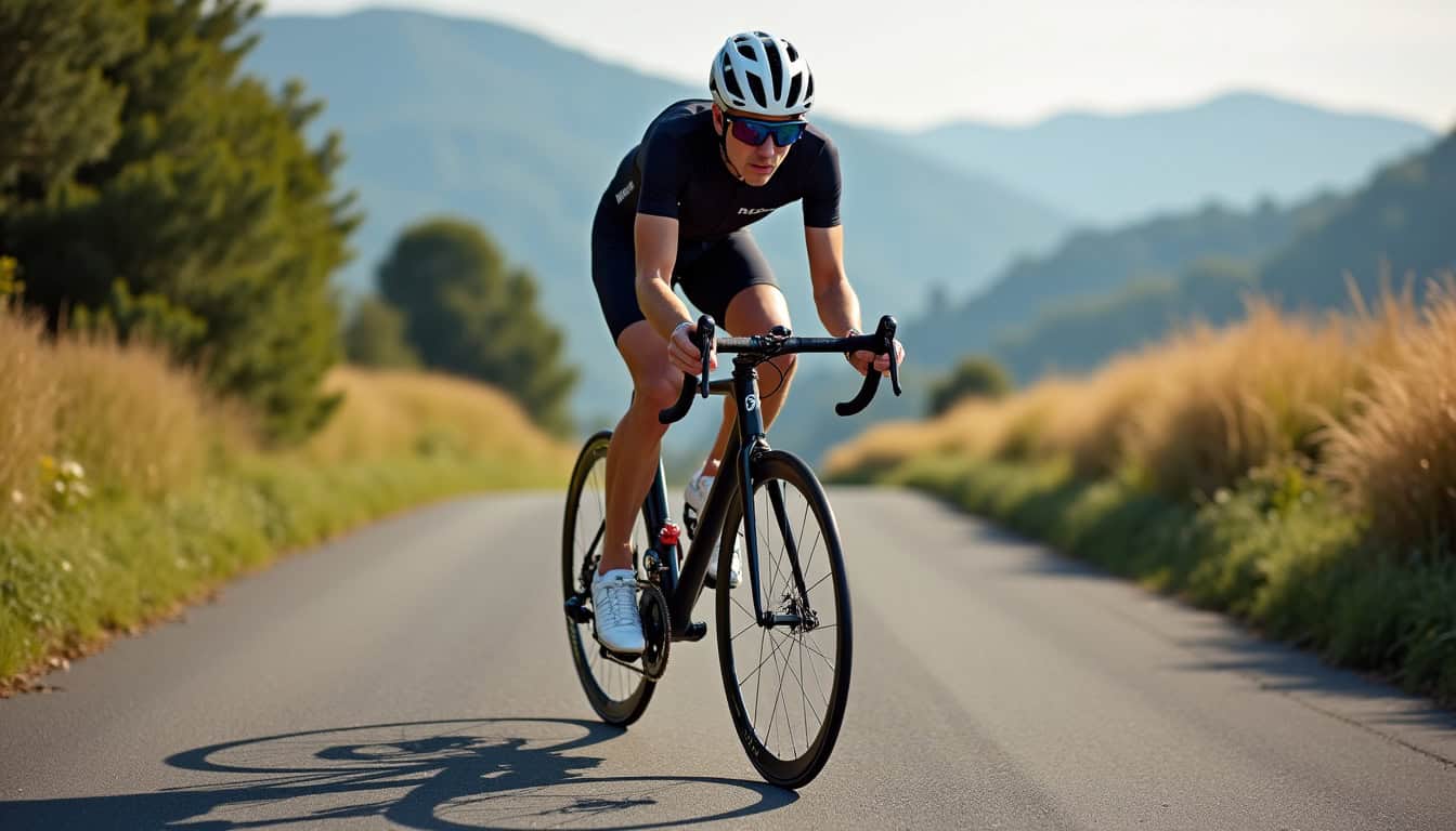 Vélo Colnago C68 Road en pleine course sur une route de campagne