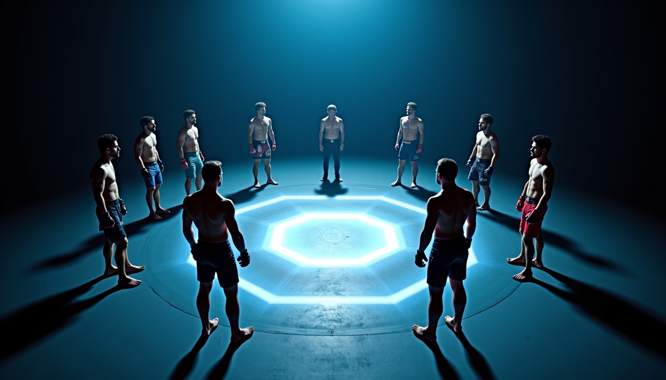 Classement Pound-for-Pound UFC 2026 avec les principaux combattants en cercle autour de l