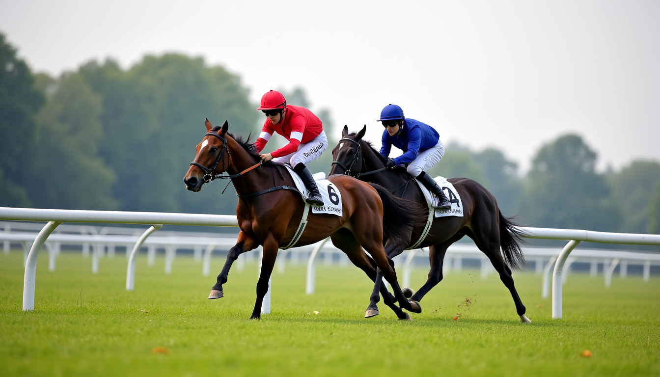 Course de trot attelé à Vincennes, chevaux en pleine course sur la grande piste