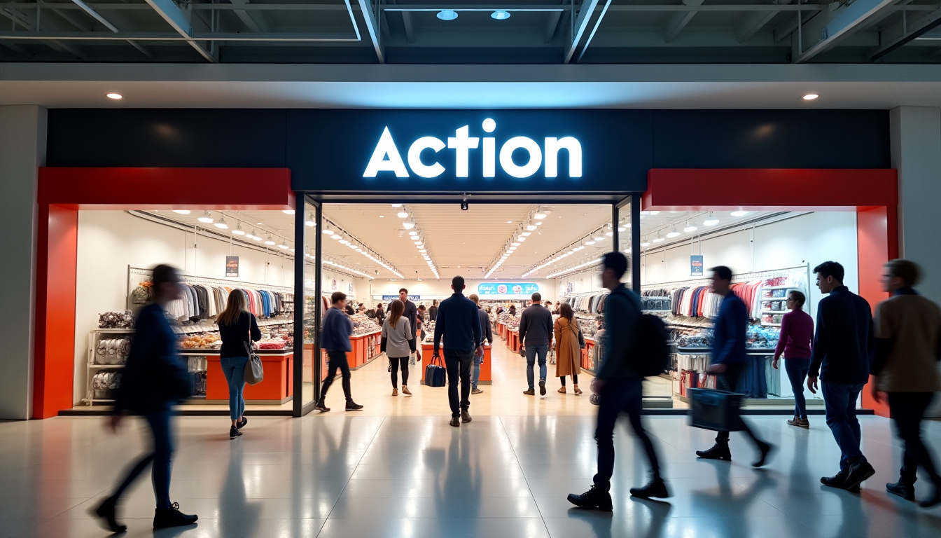Entrée principale du magasin Action situé dans le centre commercial Mayol à Toulon