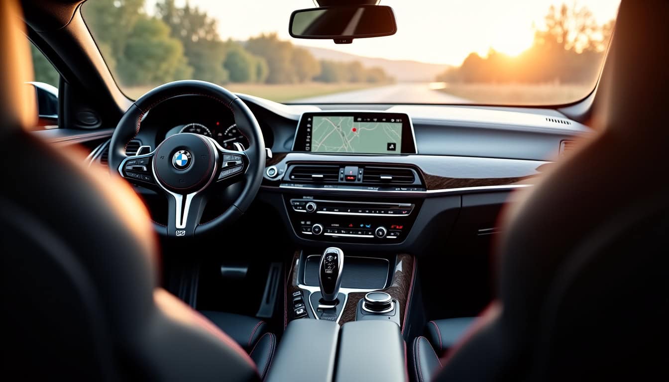 Intérieur de la BMW M6 Gran Coupé: sièges sport M, volant M et système iDrive