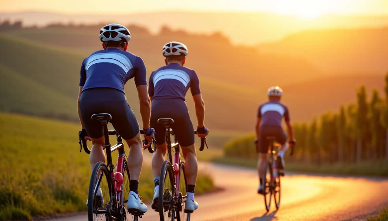 Les trois Paul du cyclisme français en 2026: Paul Magnier, Paul Seixas et Paul Lapeira sur leurs vélos lors d