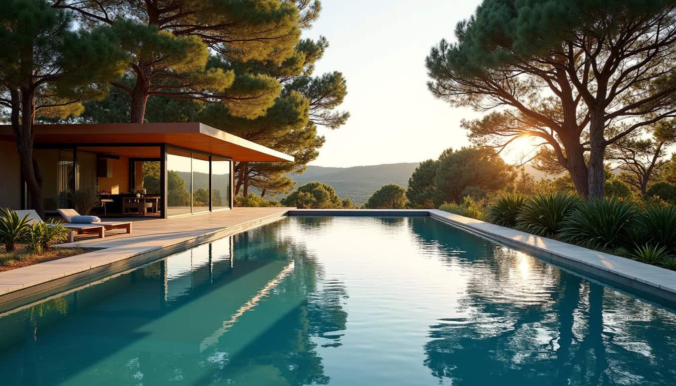 Villa moderne à Pinarellu avec piscine et vue sur la pinède