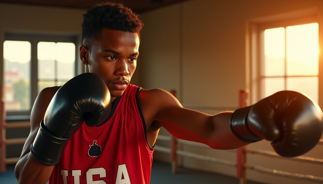 Floyd Mayweather jeune en train de s