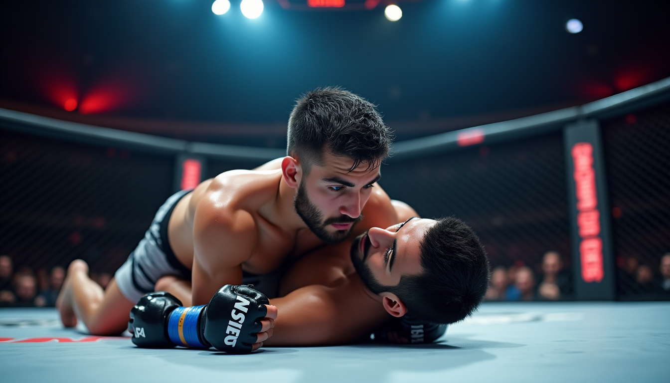 Magomed Ankalaev dominant Alex Pereira au sol lors du troisième round de l