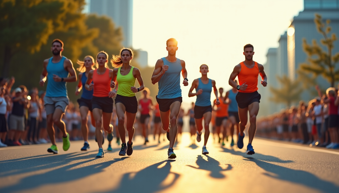 Coureurs hommes et femmes lors d’un marathon en 2026