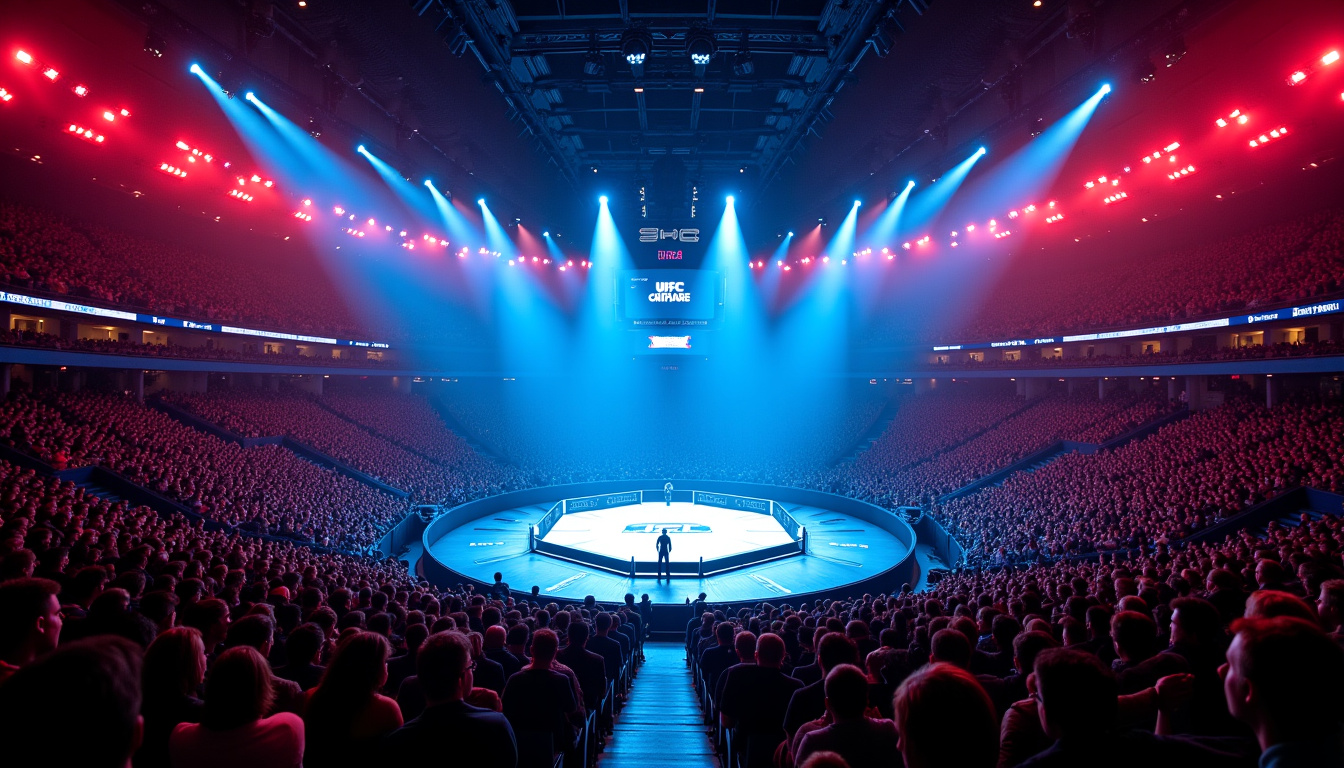 Vue panoramique de la T-Mobile Arena lors de l