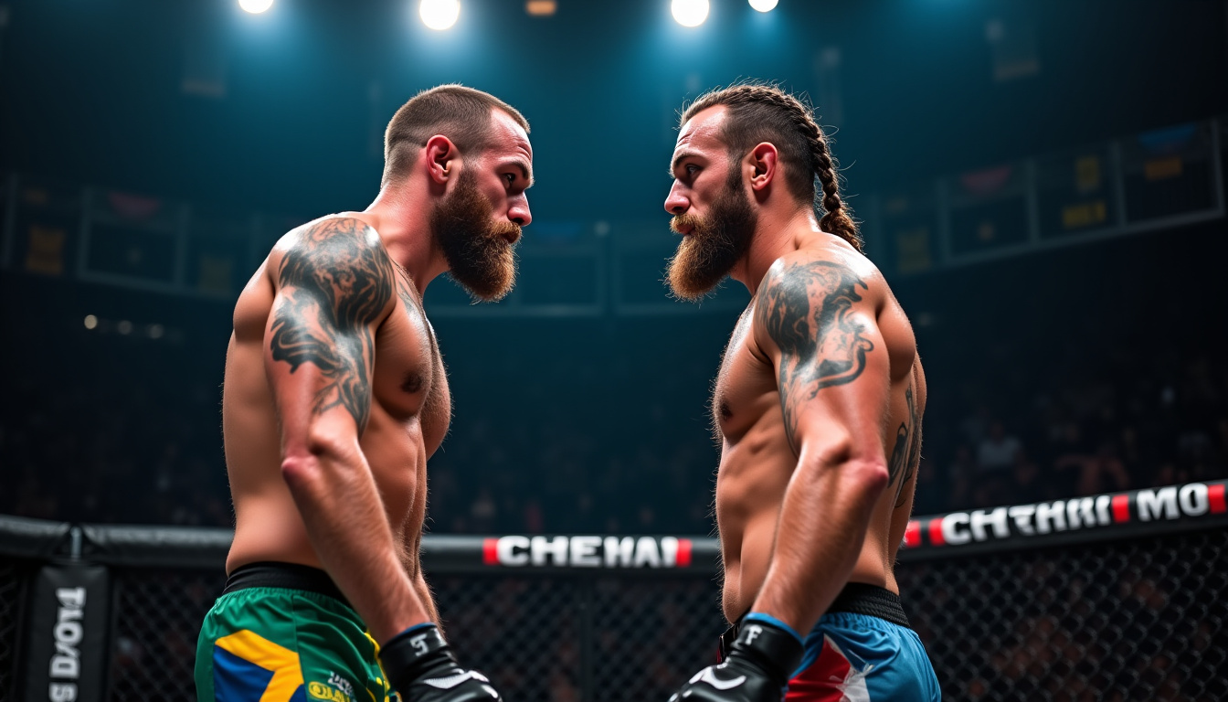 Dricus du Plessis et Khamzat Chimaev lors d