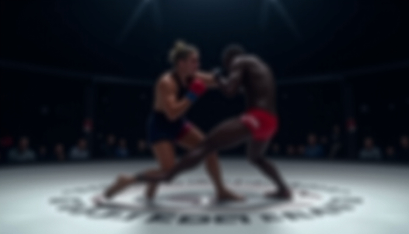 Kayla Harrison en train de combattre Julianna Peña lors de l