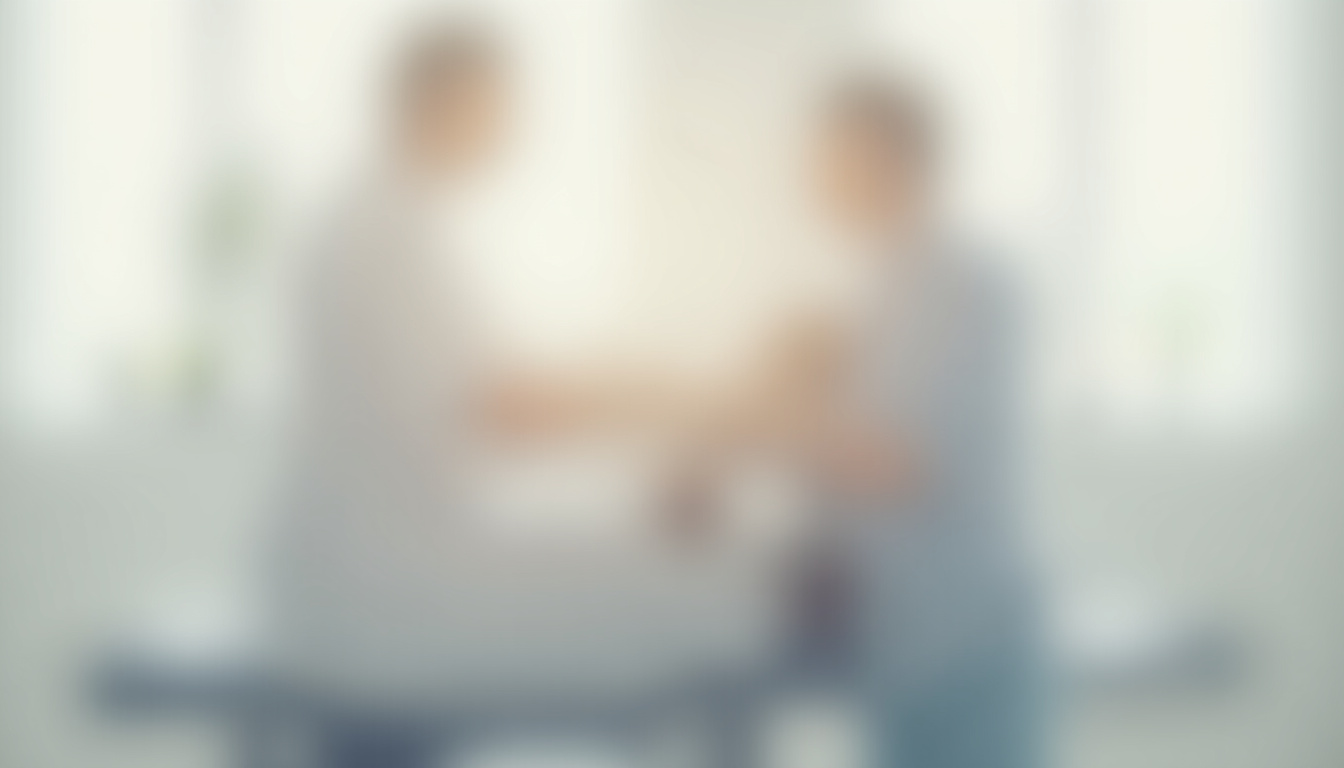 Séance de rééducation avec un kinésithérapeute travaillant sur l